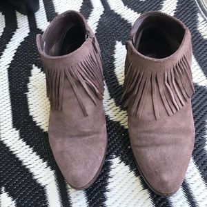 Steven Madden Patzee fringe booties.